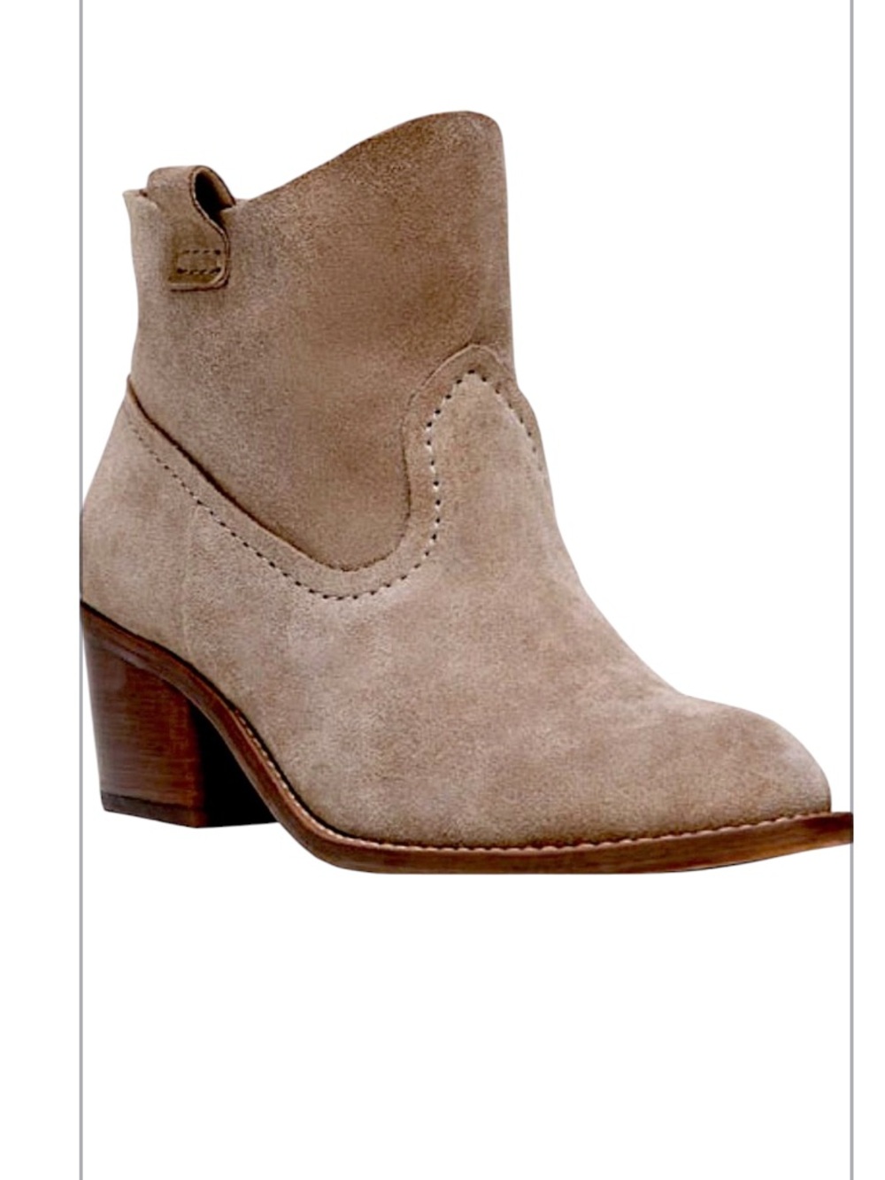 Carlos Santana Leighton Taupe Brown Suede Leather Western Cowboy Ankle Boots 7